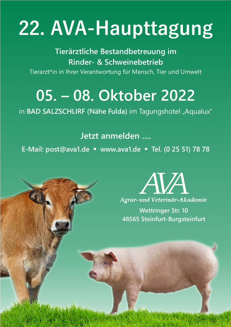 22. AVA-Haupttagung vom 05. – 08. Oktober 2022 in Bad Salzschlirf