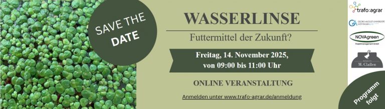 Webinar „Wasserlinse: Futtermittel der Zukunft?“ 14. 11. 2025